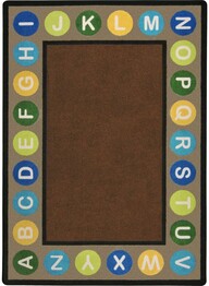 Joy Carpets Kid Essentials Alphabet Spots Earthtone